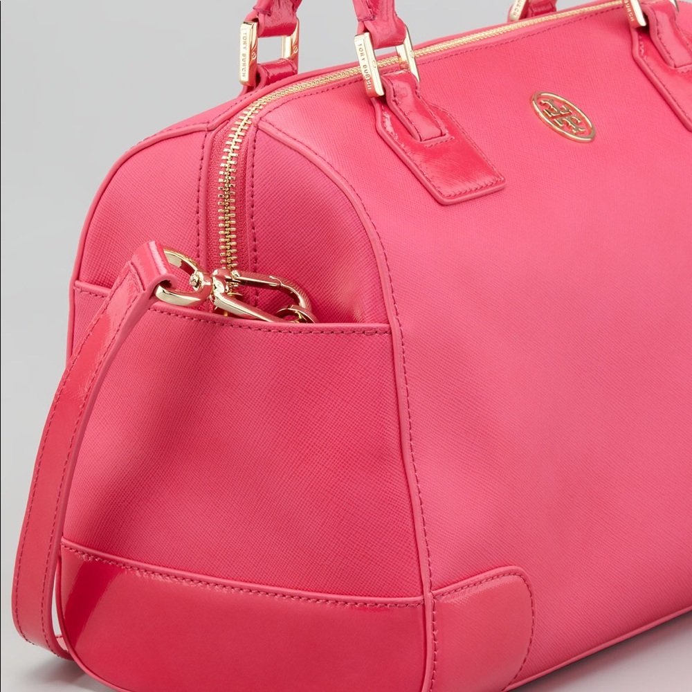 Pink Tory Burch Robinson Middy Satchel (2013)